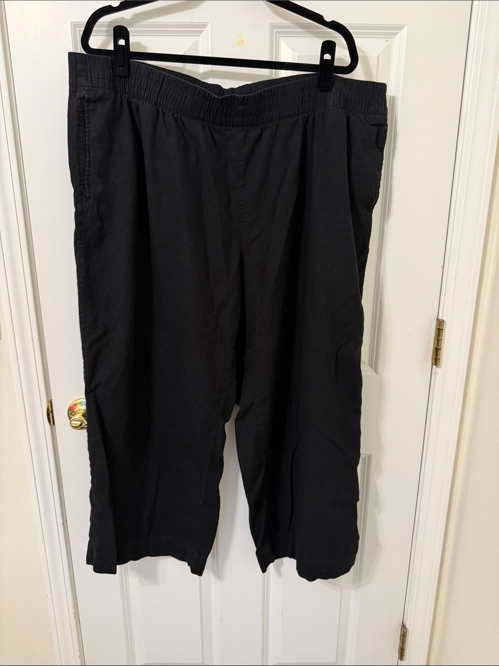 Old Navy Black Wide-Leg Linen Pants 2X